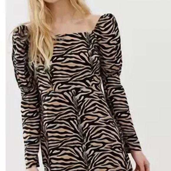 Reclaimed Vintage Zebra mini dress - Picture 4 of 6